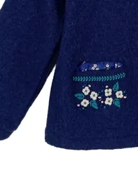 Du Pareil Au Même Strickjacke Mädchen Gr. 110 Blau Charmant Blumenmuster 3