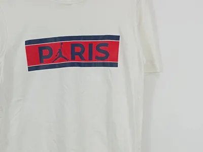 Jordan Paris T-Shirt Herren Gr. 48/M Weiß Streetwear Sportlich