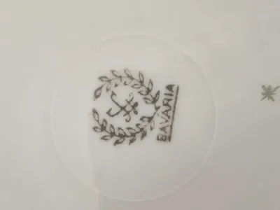 Bavaria Dessertschüssel Klassisch Weiß Porzellan 24,5cm Festlich Metallic