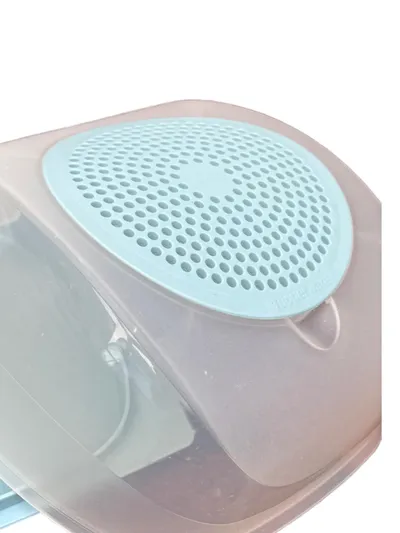 Tupperware Mikrowellen-Schüssel Blau 1500ml Dampfgarer Breite 20cm Höhe 9cm