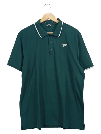 Reebok Herren Poloshirt Grün XL Sportlich Baumwolle