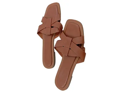 Pull&Bear Damen Pantoletten Sandalen Braun Gr. 38 Casual