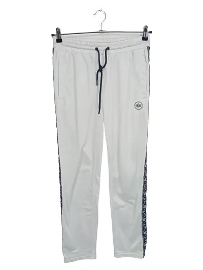 Soulstar Herren Jogginghose Trainingshose Weiß Seitenstreifen Gr. M