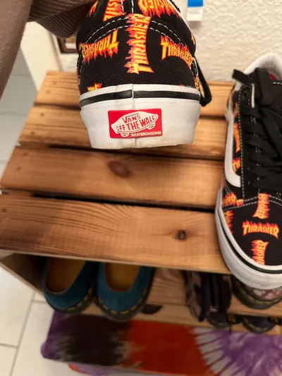 Vans Old Skool Sneaker Low Damen Schwarz Logo Print Gr. 38 Freizeit