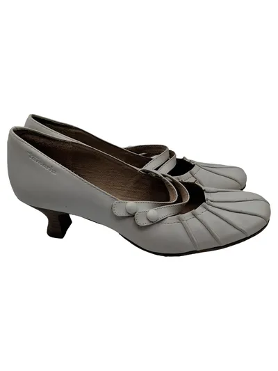 Tamaris Mary Jane Ballerinas Damen Weiß Leder Vintage Gr. 40