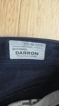 Diesel Darron Herren Jeans Regular Slim Tapered W32 L32 Blau Denim 3