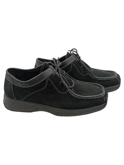 Rohde Herren Schnürschuhe Schwarz Wildleder Gr. 41 Casual Comfort