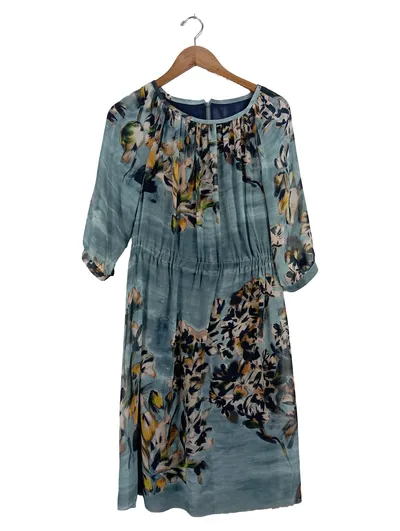Evelin Brandt Freizeitkleid Damen Gr. 38 M Floral Mehrfarbig Midikleid