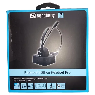 Sandberg Bluetooth Office Headset Pro Wireless Schwarz mit Ladestation