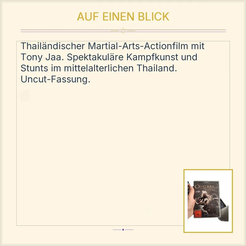 Amasia Ong Bak 2 DVD Tony Jaa Uncut FSK 18 Thai Actionfilm 2