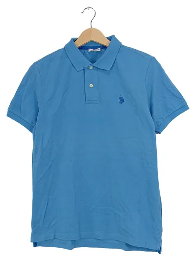 U.S. Polo Assn. Herren Poloshirt Gr. S Blau Casual Baumwolle