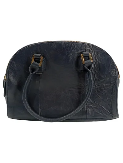 Paul Costelloe Damen Henkeltasche Handtasche Leder Blau Klassisch Elegant