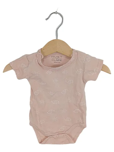 Hust & Claire Baby Body Mädchen Gr. 56 Rosa Elefanten Sonne Baumwolle