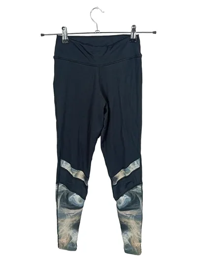 BLOSSOM YOGA WEAR Damen Leggings XS Sport Fitness Hose Muster Schwarz