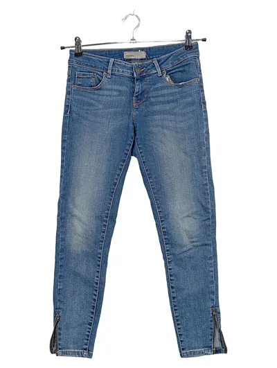 VERO MODA Damen Jeans Slim Fit W28/L30 Blau Stretch Reißverschluss