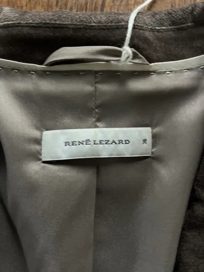 René Lezard Damen Blazer Gr. 36 Braun Baumwolle Klassisch Business