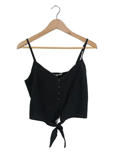 About You Damen Top Ärmellos Schwarz Gr. 36/S Freizeit Casual Polyester
