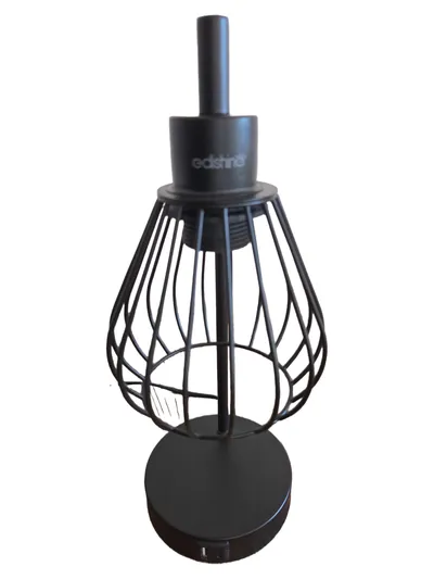 EDISHINE Tischlampe Schwarz Modern H42cm B15cm