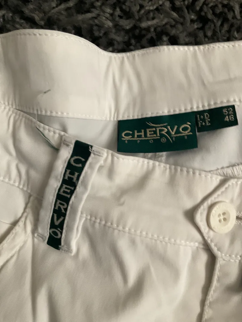 Chervò Herren Stoffhose Sport Golfhose Weiß Gr. 52 Polyamid 4