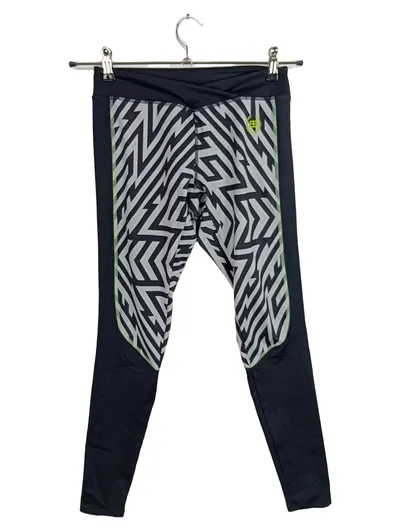 Body Engineers Damen Leggings M Schwarz Sportlich Geometrisches Muster Fitness