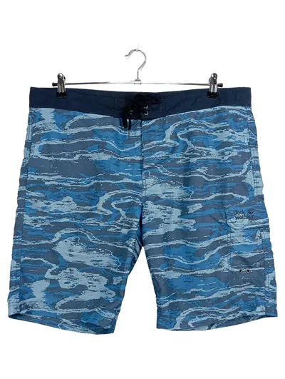 Jack Wolfskin Herren Badeshorts Gr. 44 Blau Abstrakt Muster Sportlich