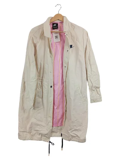 Nike Damen Leichte Jacke Parka Sportswear Beige Gr. S Baumwolle