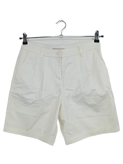 Stefanel Damen Shorts Gr. 32 (entspricht 38/M) Weiß Casual Baumwolle
