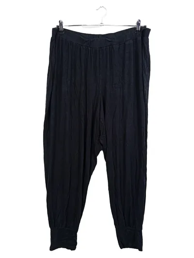 Ulla Popken Damen Jogginghose Gr. 56/3XL Schwarz Komfortabel Viskose