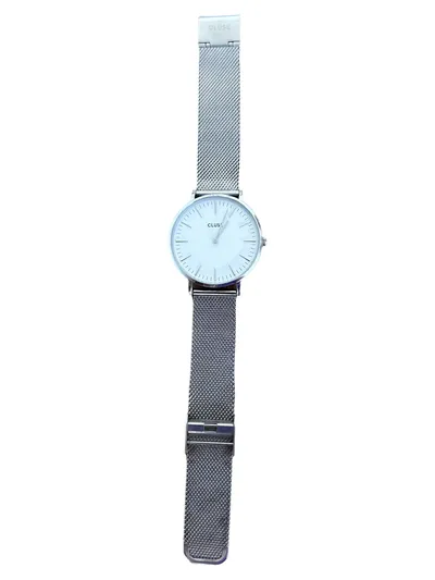 Cluse Damenuhr Silber Edelstahl Mesh Armband Minimalistisch