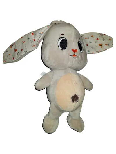 Auchan Plüschtier Hase Kuscheltier Beige 29 cm Kinder Spielzeug