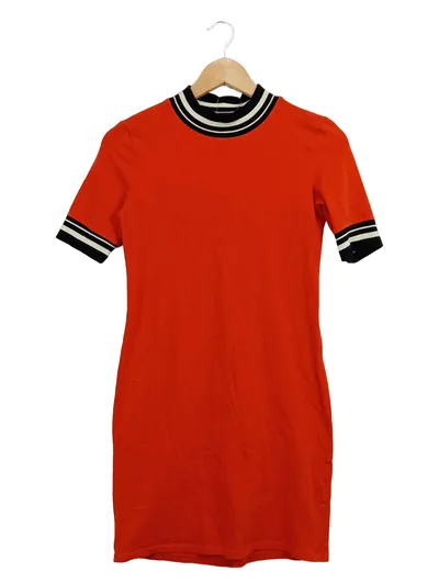 Monki Damen T-Shirt Orange Casual Gr. 34/XS