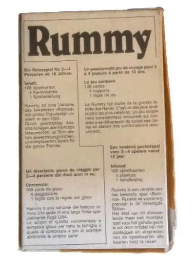 Rummy Kartenspiel Schmidt International Reisespiel 2-4 Spieler ab 10 Jahre
