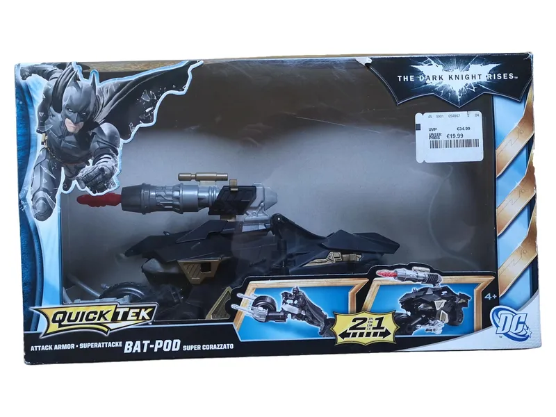 DC Batman QuickTek Bat-Pod Spielzeugauto Schwarz The Dark Knight Rises 1