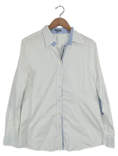 JULIA PRESTON Damen Business Hemd Gr. 42 XL Weiß Langarm Baumwolle