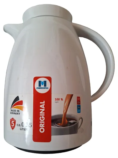 MARKUTEC Isolierkanne Thermoskanne Kunststoff Weiß 18 cm