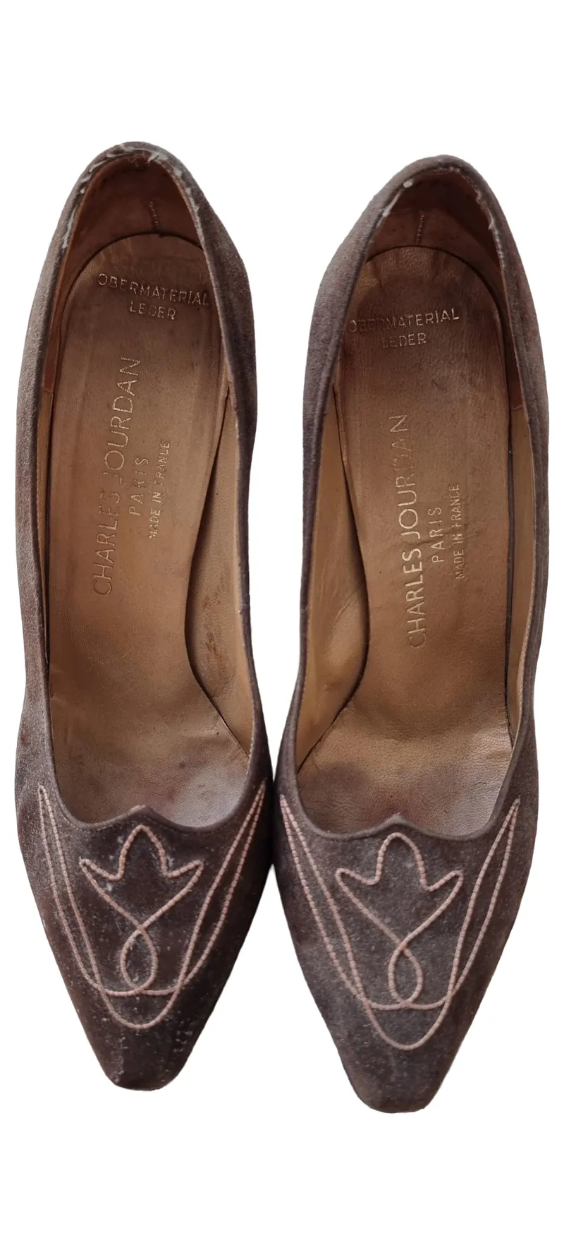 Charles Jourdan Damen Pumps Gr. 38 Braun Elegant Wildleder High Heels 2