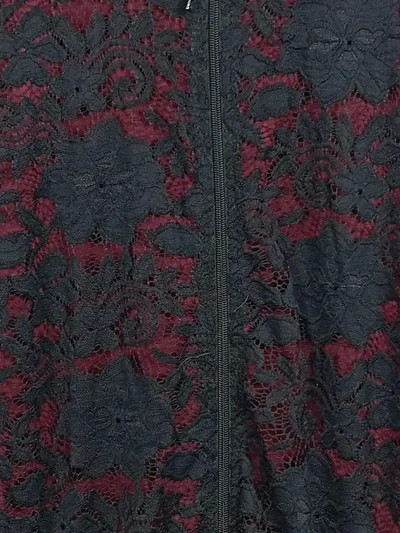 LuLaRoe Elegant Bomberjacke Damen Gr. 50/XL Spitze Schwarz Bordeaux