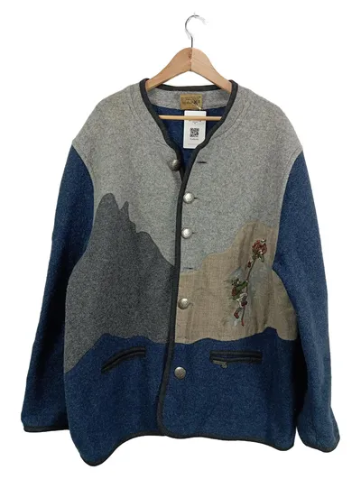 Stapf Trachtenjacke Herren Gr. 52/XL Wolle Bergsteiger Stickerei Austria