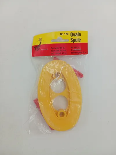 Thomas Ovale Spule Drachenspule 100m Nylon Drachenschnur 12kg Gelb