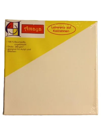 Amaya Leinwand auf Keilrahmen 20x20 cm 100% Baumwolle 280 g/m² Weiß