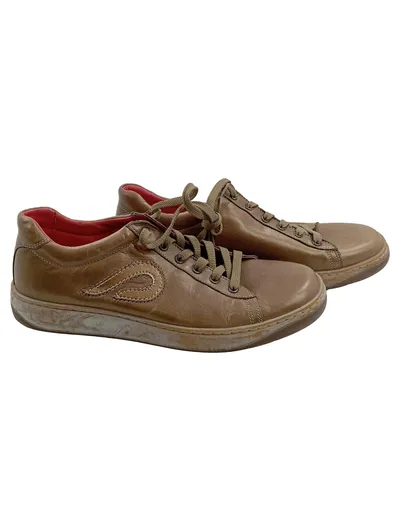 Pratik Damen Schnürschuhe Leder Beige Gr. 38 Walking Freedom Casual