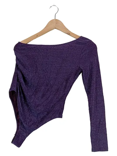 Intimissimi Body Damen Glitzer One-Shoulder Langarm Lila Gr. M
