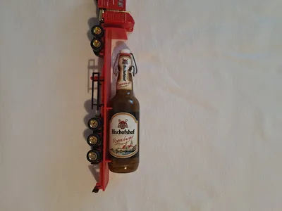 Bischofshof LKW Modell mit Anhänger Bierflasche Sammlerstück Werbemodell