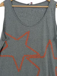 Angel of Style Damen Tanktop Gr. 50 mit Sternenprint Grau Casual 2
