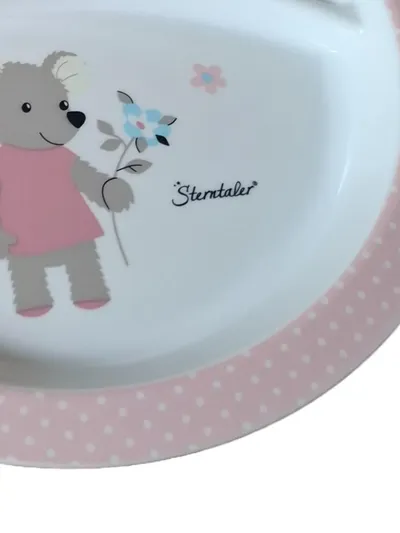 Sterntaler Kindergeschirr Set 5 Teile Bär Gepunktet Rosa Kunststoff