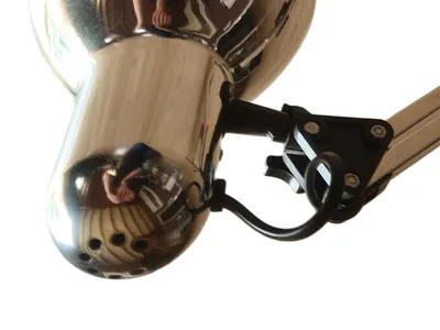 Leitmotiv Gelenkarm Tischleuchte Silber Metall Modern 50cm Schreibtischlampe