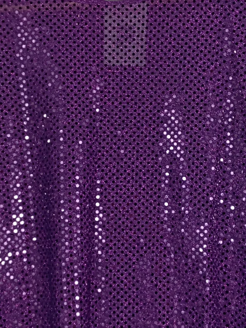 Bianca Bluse Damen 3/4 Arm Pailletten Lila Gr. 44 Party Glamourös 3