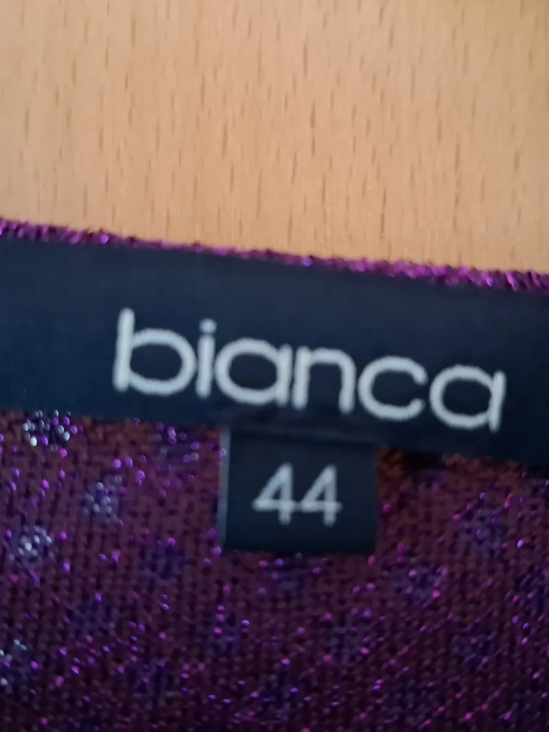 Bianca Bluse Damen 3/4 Arm Pailletten Lila Gr. 44 Party Glamourös 8
