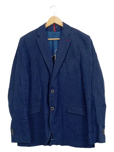 El Ganso Sakko Herren Leinen Blau Gr. 50 Casual Business