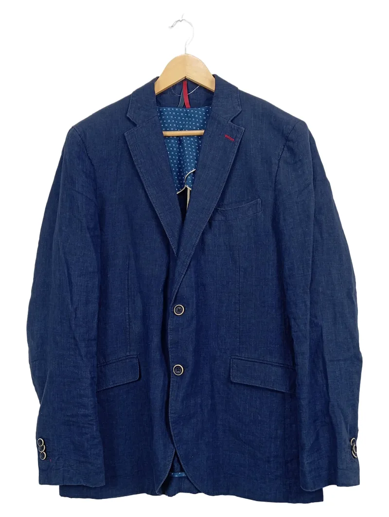 El Ganso Sakko Herren Leinen Blau Gr. 50 Casual Business 1